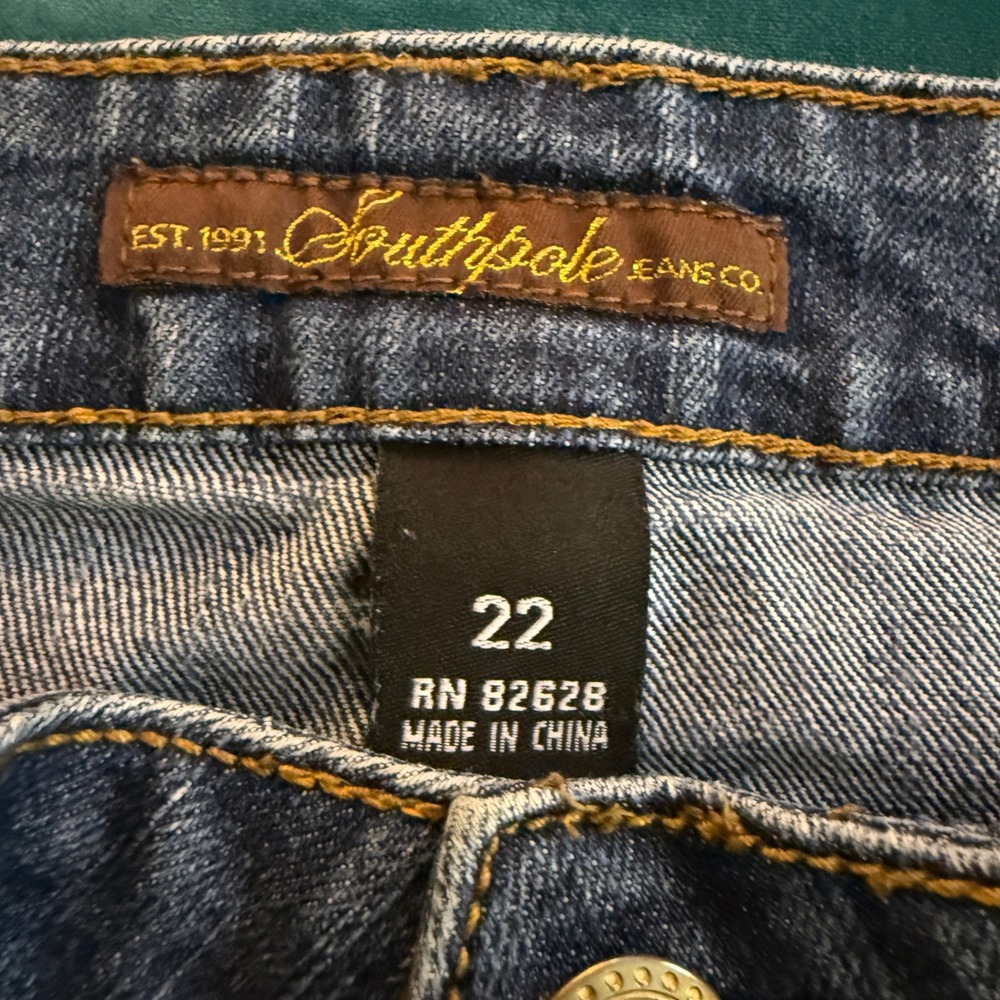 Southpole Jeans Co Women Blue Bootcut Denim Jeans Size 22 Fade Wash - Picture 4 of 11